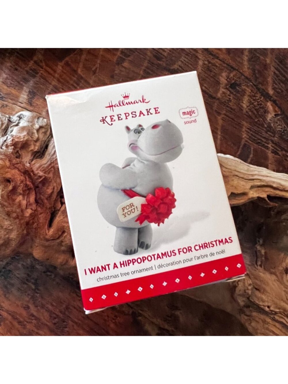 Hallmark 2015 Singing Hippo Ornament I want A Hippopotamus For Christmas